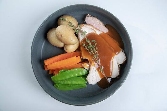Roast Turkey Breast & Honey Glazed Ham Dinner Meal Nude Food Ireland